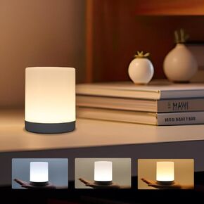 Mini Night Light, Soft Dim Lamp, Small Cordless Touch Night Light Dimmable Portable Rechargeable Battery Operated, Wireless Bedside Table Lamps for Baby Nursery, Bedroom, Hallway