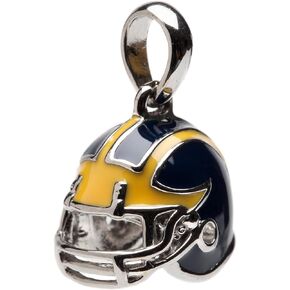 University of Michigan Charm | UM Wolverines Football Helmet Pendant Charm | Officially Licensed University of Michigan Jewelry | UM Wolverines | Michigan Jewelry | UM Gifts | Stainless Steel