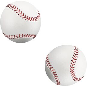 2 Pack Blank Baseballs Solid Cork Core, 9 Inch Baseball Balls Unmarked Autographs Baseball for League Play, Pitching, Hitting, Batting, Fielding, Autograph, Gifts