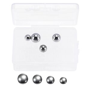 uxcell 4pcs 4 Size Bearing Balls Assortment Chrome Steel 3/8" 7/16" 1/2" 9/16" with Storage Box