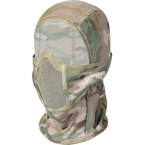 OneTigris Balaclava Mesh Mask, Ninja Tactical Mask with Full Face Protection for Outdoor