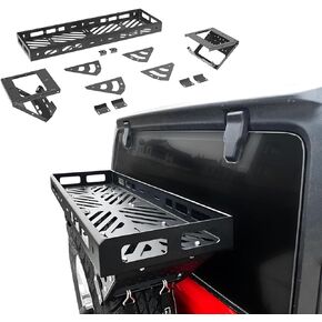 Spare Tire Mount Cargo Basket Storage Compatible with 32" - 40" Tires on a Variety of Off-Road Vehicles,Fit for Jeep Wrangler JK JL TJ YJ CJ, Ford Bronco, SUV Accessories