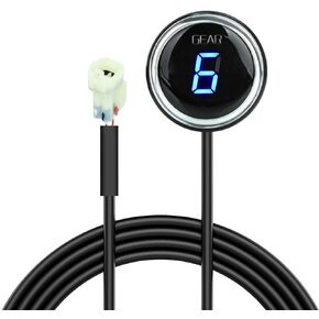 Motorcycle Round Gear Indicator for Kawasaki Versys 650 1000 Er6n Er6f Ninja300 z250 z800 Z1000 ECU Plug LED Digital Display Waterproof(Green) in Saudi Arabia