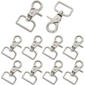 10Pcs Swivel Snap Hooks Heavy Duty, Trigger Snap Clasp Keychain Hook Lobster Claw Clips for Key Chains Flag Pole Dog Leash