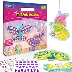 مجموعة فنية للأطفال من Imagimake Mirror Mosaic Princess & Unicorn | مجموعة الأعمال اليدوية التي تصنعها بنفسك | ملصقات فويل للأطفال | هدية عيد ميلاد للفتيات والفتيان للأعمار 3،4،5،6،7،8 | هدايا الاطفال لجميع الأعمار