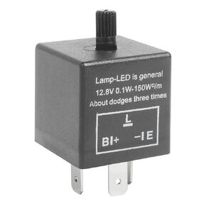 CF-13 Flasher Relay,3-Pin LED Flasher Relay,Car Accessories Adjustable Turn Signal Relay,Universal 12V Car Flasher Relay for LED Turn Signal Fixing Hyper Blink Flash,Fits Car SUV Motorcycle
