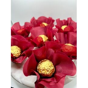 Handmade Fabric Truffle Wrappers, Truffle Cups for Baby Shower, Bridal Shower, Birthday Party, Sweet Sixteen, Wedding (Salmon Pink)