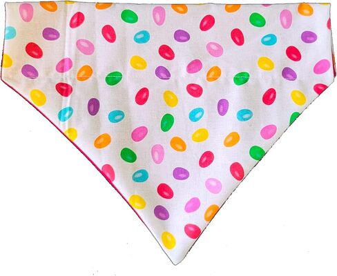 Easter Jelly Beans Over the Collar Dog Bandana That Slips onto Their Existing Collar Size (X-Small) in Saudi Arabia