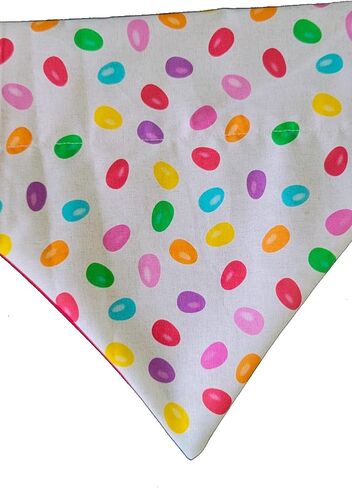 Easter Jelly Beans Over the Collar Dog Bandana That Slips onto Their Existing Collar Size (X-Small) in Saudi Arabia