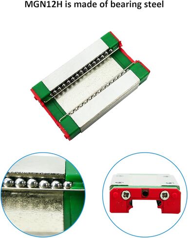 2 قطعة MGN12-H الخطي تحمل السكك الحديدية دليل كتلة ل 12 مللي متر واسعة صغيرة دليل الحركة الخطية السكك الحديدية المنزلق تحمل الصلب انزلاق كتلة in Kuwait