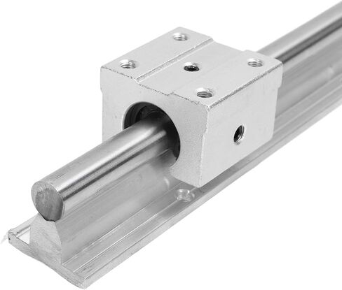 Linear Rail Slider Set, 800mm 4pcs SBR12UU Fully Support Linear Bearing Rail Slide Guide Shaft, 12mm Diameter Shaft Linear Rail for Automated Machines DIY CNC Routers Lathes Mills in Saudi Arabia