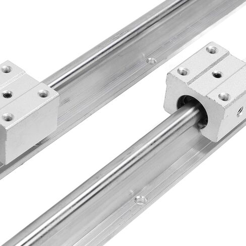 Linear Rail Slider Set, 800mm 4pcs SBR12UU Fully Support Linear Bearing Rail Slide Guide Shaft, 12mm Diameter Shaft Linear Rail for Automated Machines DIY CNC Routers Lathes Mills in Saudi Arabia