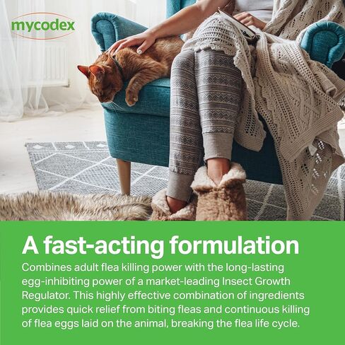 PRN Pharmacal Mycodex الكل في واحد رذاذ البراغيث والقراد لطفيليات الكلاب والقطط - يتحكم في البراغيث والقراد والقمل والبعوض والبعوض والذباب ويرقات البراغيث - 16 أونصة in Kuwait