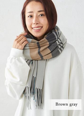 بطانية وشاح من صوف بيشو الياباني بتصميم مربع ناعم للجنسين in Kuwait