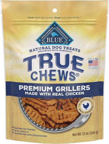 مكافآت الكلاب الطبيعية من Blue Buffalo True Chews Premium Grillers، كيس شريحة لحم 20 أونصة in Kuwait