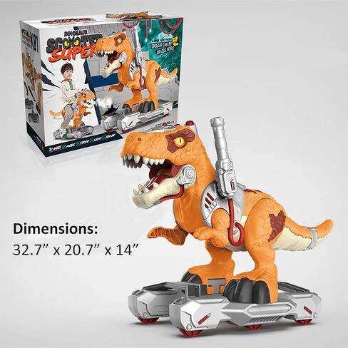Dinosaur Ride On Push Car for Little Kids, Battery Operated Push & Ride Electric Foot-to-Floor Sliding Rideable Toy Scooter with Music, Light & Smoke for Toddlers in Saudi Arabia