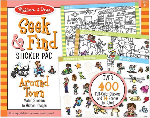 Melissa & Doug Seek & Find Sticker Pad - Around Town, 4+ Years in Saudi Arabia