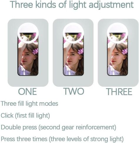 ضوء سيلفي للهاتف مزود بـ 36 مصباح LED قابل لإعادة الشحن، مشبك محمول على الضوء للكمبيوتر اللوحي لهواتف iPhone، والهاتف، وIpad، والكمبيوتر المحمول، وTiktok، والمكياج، والبث المباشر، ومدونة الفيديو + فلتر عدسة ناعم، خاصية الأورجانزا in Kuwait