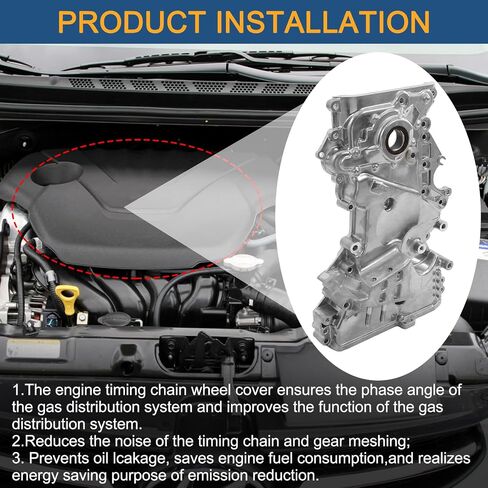 مجموعة غطاء سلسلة التوقيت متوافقة مع 2011-2013 Hyundai Elantra، لاستبدال الروح 2012-2013 # 213502E021 21350-2E021 in Saudi Arabia