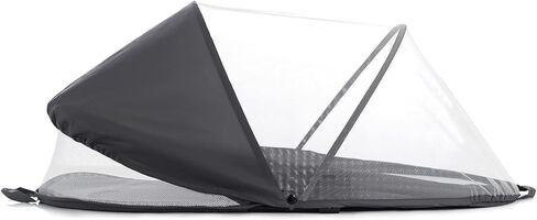 غطاء سرير محمول مزود بمظلة للتعتيم للخصوصية، مساحة للنوم لعمر أقل من 6 أشهر، غطاء تعتيم Pack n Play، مظلة لسرير الأطفال أثناء السفر، رمادي داكن in Kuwait