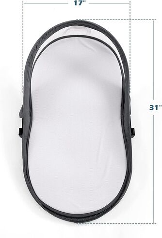 غطاء سرير محمول مزود بمظلة للتعتيم للخصوصية، مساحة للنوم لعمر أقل من 6 أشهر، غطاء تعتيم Pack n Play، مظلة لسرير الأطفال أثناء السفر، رمادي داكن in Kuwait