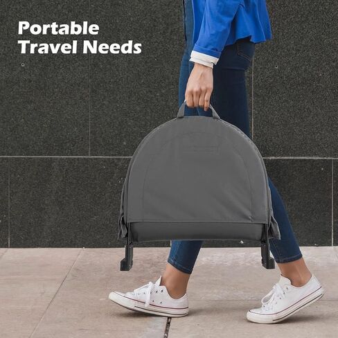 غطاء سرير محمول مزود بمظلة للتعتيم للخصوصية، مساحة للنوم لعمر أقل من 6 أشهر، غطاء تعتيم Pack n Play، مظلة لسرير الأطفال أثناء السفر، رمادي داكن in Kuwait