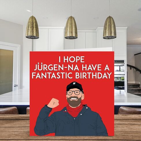 Fun Football Birthday Cards for Men Women - England Manager - Funny Happy Birthday Card for Mom Dad Papa Pops Brother Sister Son Daughter Grandma Grandpa, 5.7 Inch Joke Footy Bday Greeting Cards in Kuwait