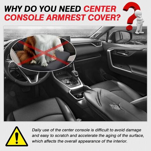 Karltys Ram 1500 Center Console Cover for Dodge Ram 1500 2019-2024 2025, Anti-Scratch Leather Protector with Stylish Pattern, Waterproof Ram 1500 Middle Console Armrest Cover Elbow Cushion Pad in Saudi Arabia
