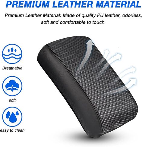 Karltys Ram 1500 Center Console Cover for Dodge Ram 1500 2019-2024 2025, Anti-Scratch Leather Protector with Stylish Pattern, Waterproof Ram 1500 Middle Console Armrest Cover Elbow Cushion Pad in Saudi Arabia