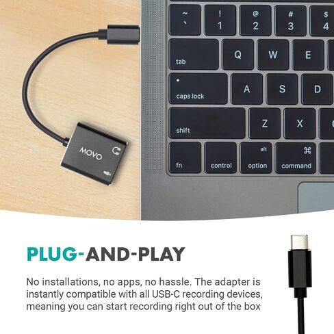 محول صوت ستيريو Movo USBC-AC2 3.5 مم إلى USB-C - بطاقة صوت خارجية لأجهزة الكمبيوتر الشخصية وأجهزة Mac وAndroid - مقبس سماعة رأس TRS مقاس 3.5 مم ومقبس صوت إلى موصل USB-C - محول ميكروفون Aux إلى USB-C لمكبرات صوت الألعاب in Saudi Arabia