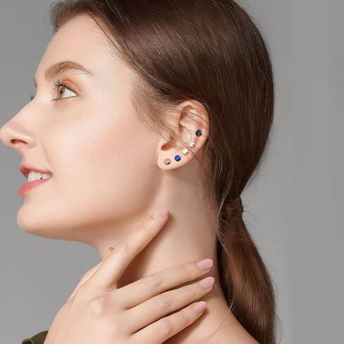 MDFUN مقياس مزيف 316L جراحي من الفولاذ المقاوم للصدأ عيون شريرة مستديرة دمبل ترصيع مسطح in Kuwait