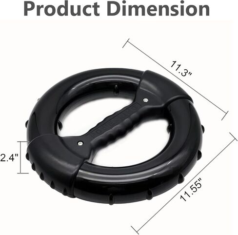 Suertree جهاز تمرين الذراع متساوي القياس للمعصمين والذراعين والكتفين وعضلات البطن الأساسية - باور باور سبين إيفو من باور بول للتدريبات المنزلية والجيم وإعادة التأهيل (أسود) in Kuwait
