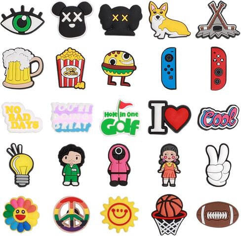 Golf Club Covers Pins, 10pcs or 25pcs PVC Plastic Decoration Charms, Funny Add On, Compatible to Golf Head Covers in Kuwait