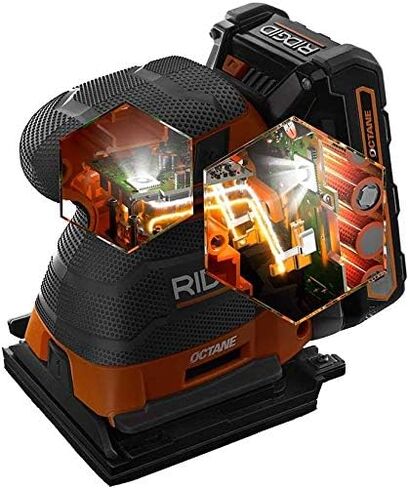 Ridgid 18-Volt OCTANE Cordless Brushless 3-Speed 1/4 Sheet Sander - Bare Tool, R86064B, (RENEWED) in Saudi Arabia