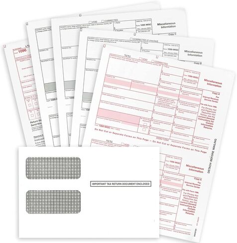 NextDayLabels 1099 MISC Forms for 2023, 4-Part Tax Forms, Vendor Kit of 25 Laser Forms and 25 Self-Seal Envelopes, Forms Designed for QuickBooks and Other Accounting Software in Saudi Arabia