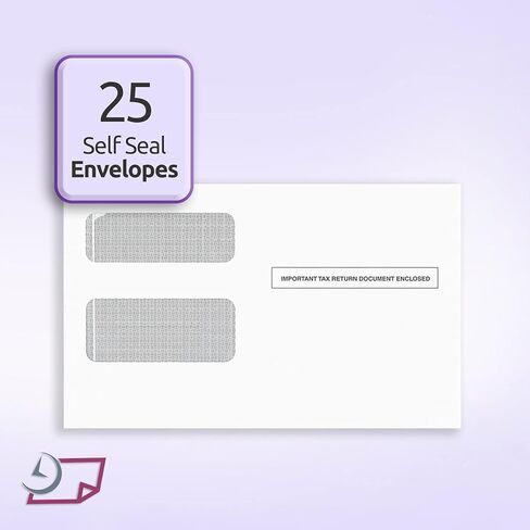 NextDayLabels 1099 MISC Forms for 2023, 4-Part Tax Forms, Vendor Kit of 25 Laser Forms and 25 Self-Seal Envelopes, Forms Designed for QuickBooks and Other Accounting Software in Saudi Arabia