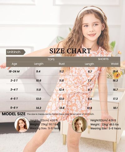 Arshiner Toddler Girl 2 Piece Short Sets Baby Girls Floral-Print Clothes Twist Front Top and Short with Pocket Summer Outfits in Saudi Arabia