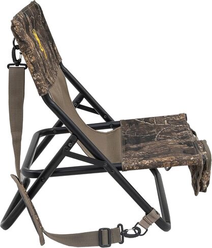 Browning Low-Profile Woodland Hunting Chair with Flat-Folding Design, Durable Steel Frame, Hanging Call Organizer Pocket, and Padded Shoulder Carry Strap in Saudi Arabia