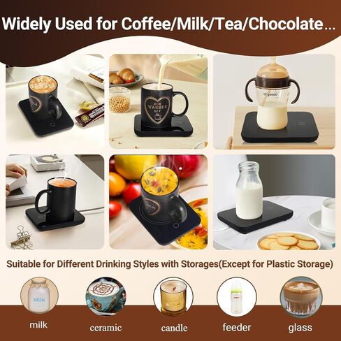 Coffee Mug Warmer Set with Mug, Coffee Mug Cup Warmer for Desk with Auto Shut Off-Coffee Gifts in Saudi Arabia