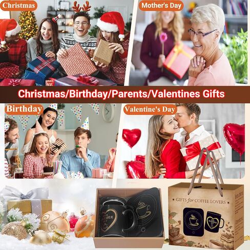 Coffee Mug Warmer Set with Mug, Coffee Mug Cup Warmer for Desk with Auto Shut Off-Coffee Gifts in Saudi Arabia