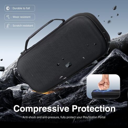 Crystal Shell Compatible with Sony Playstation Portal, PS5 Portal Hard Protective Case with Comfortable Ergonomic Grip & 4 Thumb Stick Caps, Playstation Portal Accessories in Saudi Arabia