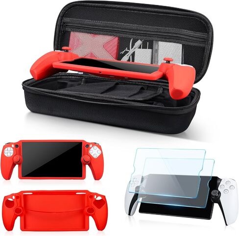 Crystal Shell Compatible with Sony Playstation Portal, PS5 Portal Hard Protective Case with Comfortable Ergonomic Grip & 4 Thumb Stick Caps, Playstation Portal Accessories in Saudi Arabia