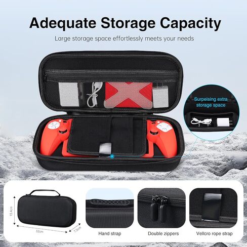 Crystal Shell Compatible with Sony Playstation Portal, PS5 Portal Hard Protective Case with Comfortable Ergonomic Grip & 4 Thumb Stick Caps, Playstation Portal Accessories in Saudi Arabia