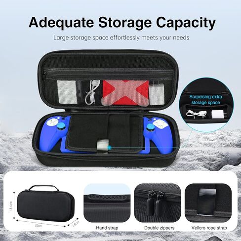 Crystal Shell Compatible with Sony Playstation Portal, PS5 Portal Hard Protective Case with Comfortable Ergonomic Grip & 4 Thumb Stick Caps, Playstation Portal Accessories in Saudi Arabia