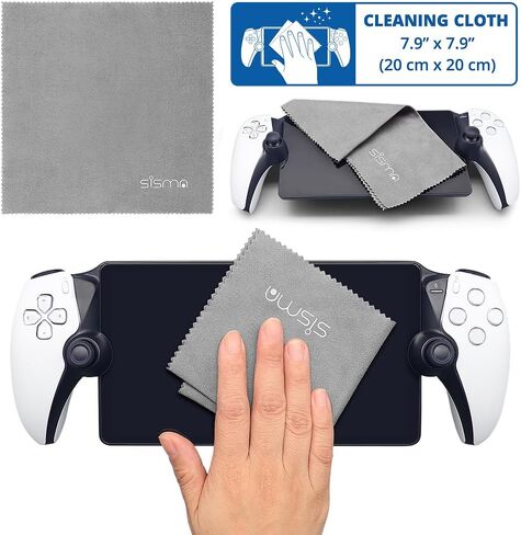 حافظة sisma متوافقة مع جهاز PS5 PlayStation Portal Remote Player، غطاء حماية وغطاء صلب، حقيبة تخزين سوداء وحقيبة حمل وقطعة قماش لتنظيف الشاشة in Saudi Arabia