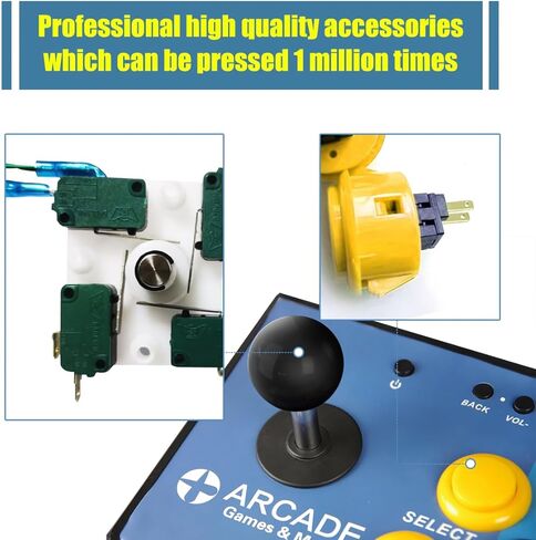 Handheld Arcade Game Console -10 Inch Mini Arcade Machine Cabinet - Classics Mini Player -Retro Games Included -Tabletop and Bartop Support for TV Output, Birthday Present Gift for Kids in Kuwait