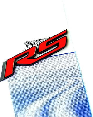 2X OEM كروم Rs R S شعارات شارات ملصق شعار ثلاثي الأبعاد Allloy لسلسلة كامارو كروم أحمر in Kuwait