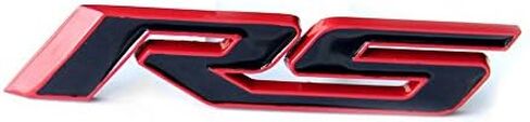 2X OEM كروم Rs R S شعارات شارات ملصق شعار ثلاثي الأبعاد Allloy لسلسلة كامارو كروم أحمر in Kuwait
