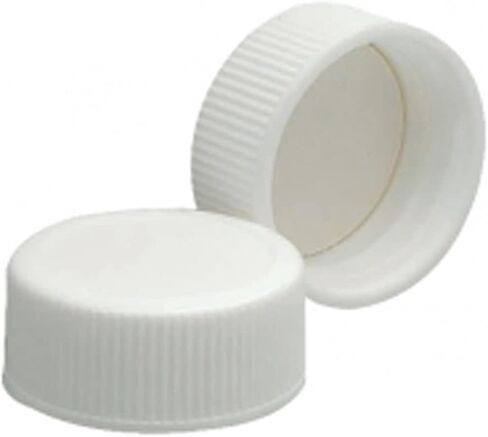Wheaton W240837 White Polypropylene Screw Cap with Bonded PTFE Faced Silicone Liner, 24-400 Size (Case of 500) in Kuwait