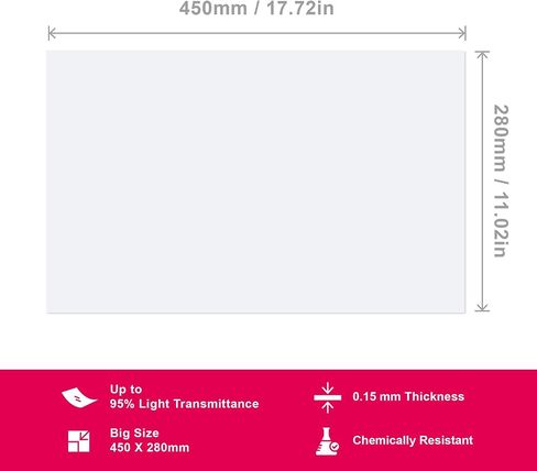 phrozen 1pc PFA (nFEP) Film, for Sonic Mighty 8K, Designed to be Long-Lasting While Consistently Print Out Large-Scale & Highly Detailed 3D Models, (310 * 220mm) in Saudi Arabia